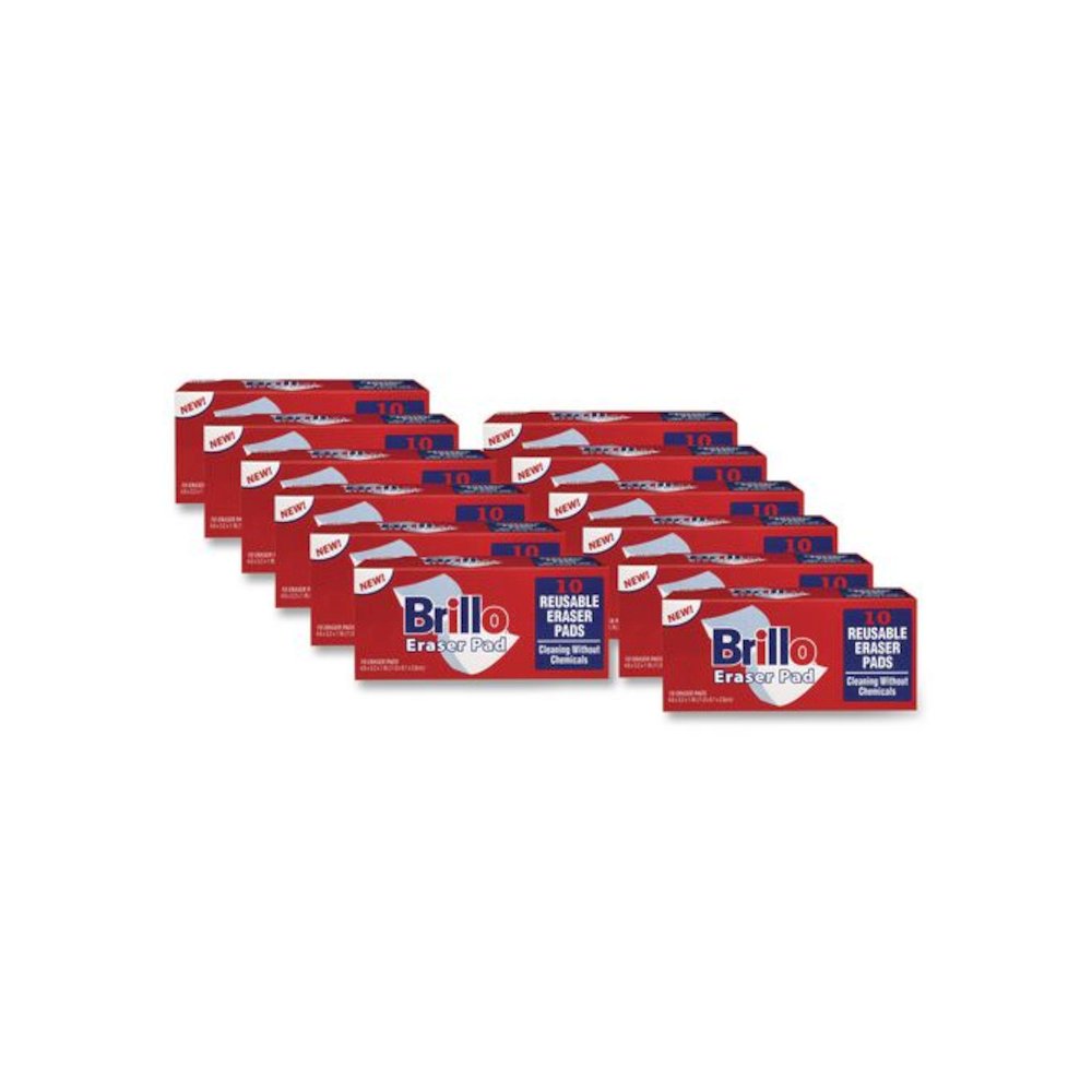 Commercial Eraser Pads, 3.2 x 4.6, 1" Thick, White, 10 Erasers/Box, 12 Boxes/Carton. Picture 1