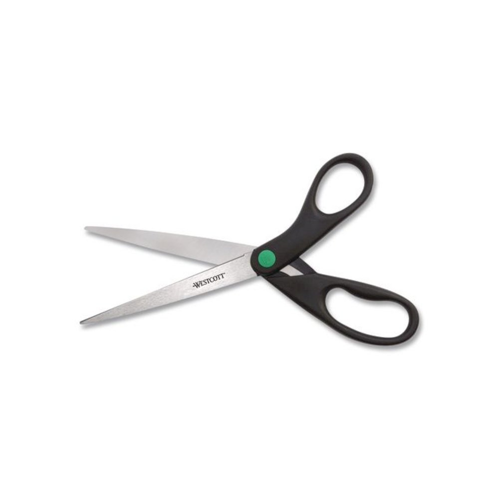 KleenEarth Scissors, 9" Long, 3.75" Cut Length, Straight Black Handle. Picture 1
