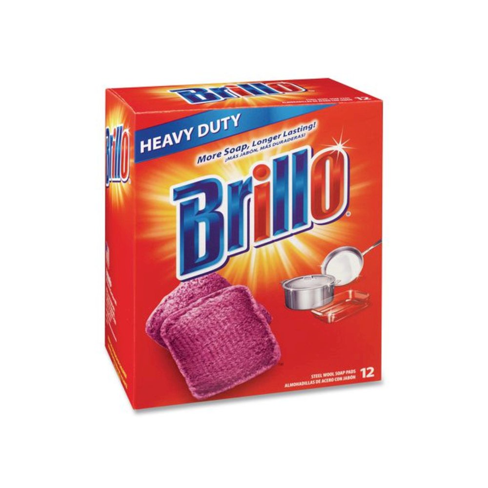 Steel Wool Soap Pads, 3 x 3, Gray/Pink, 12 Pads/Box, 12 Boxes/Carton. Picture 3