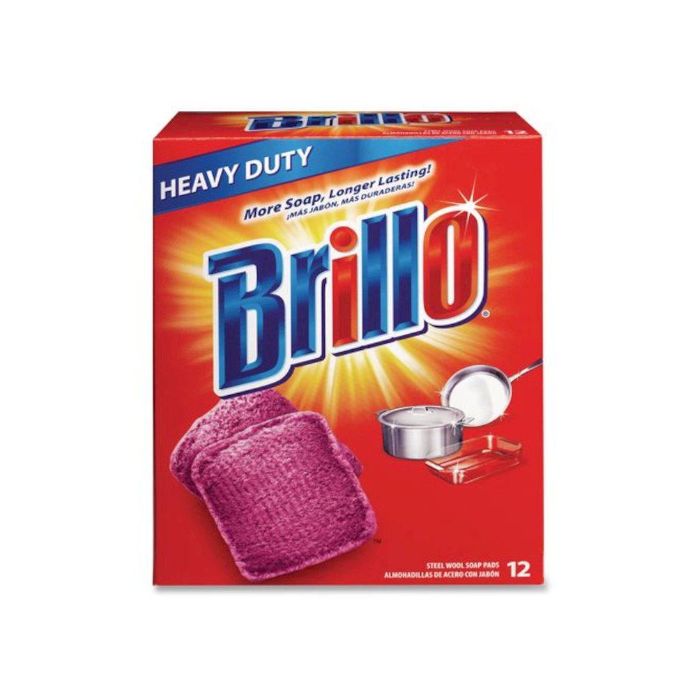 Steel Wool Soap Pads, 3 x 3, Gray/Pink, 12 Pads/Box, 12 Boxes/Carton. Picture 5