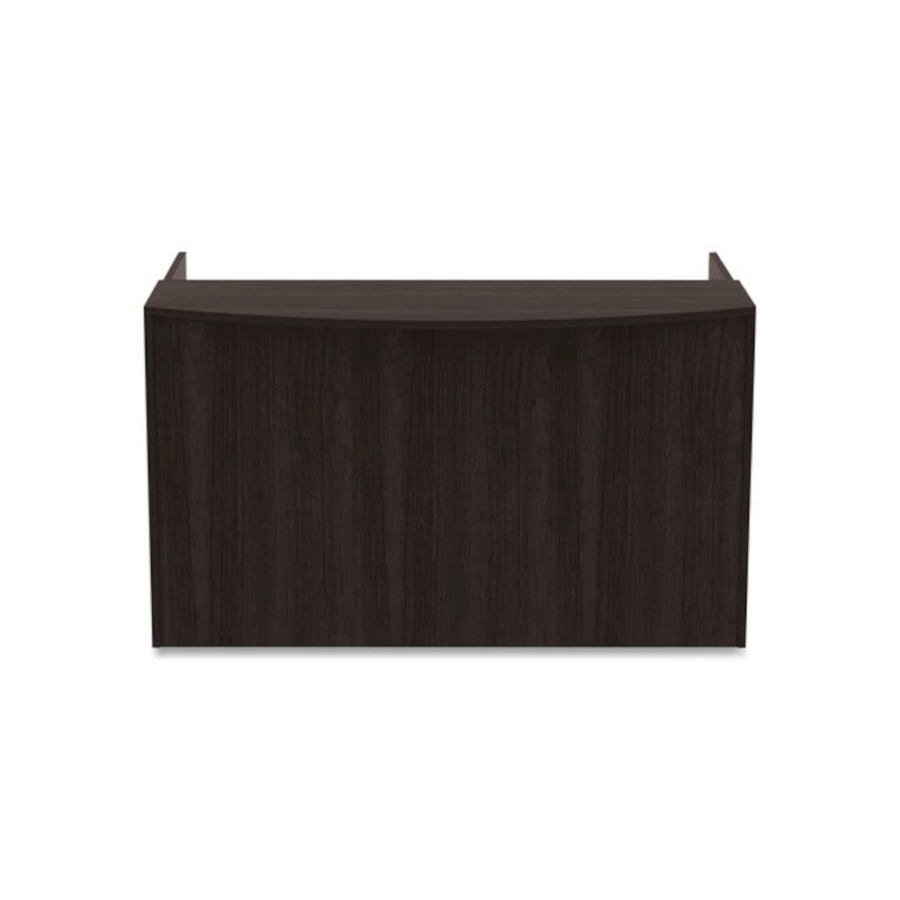 Alera Valencia Series Reception Desk with Transaction Counter, 71" x 35.5" x 29.5" to 42.5", Espresso. Picture 4