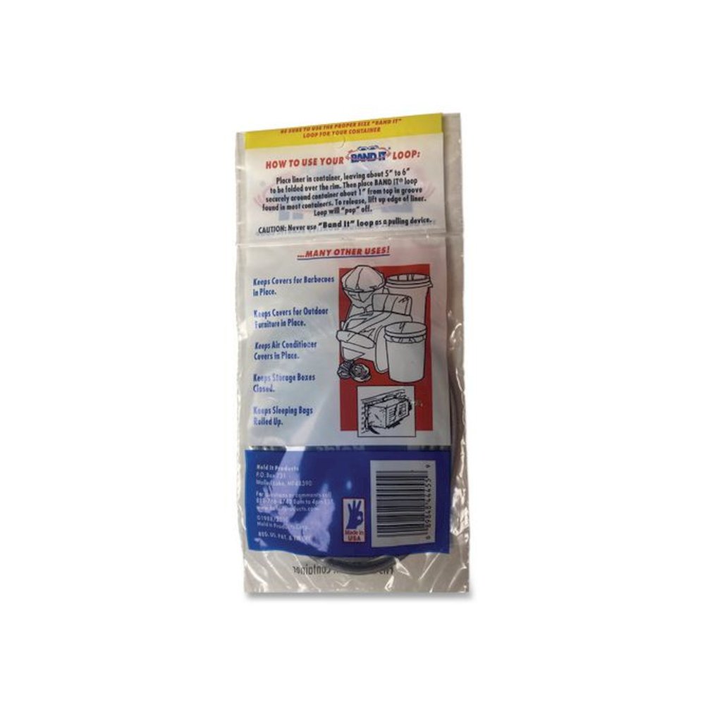 Trash Can Loops, for 32 gal to 55 gal Cans, 0.25" x 25", Gray, 36/Carton. Picture 2