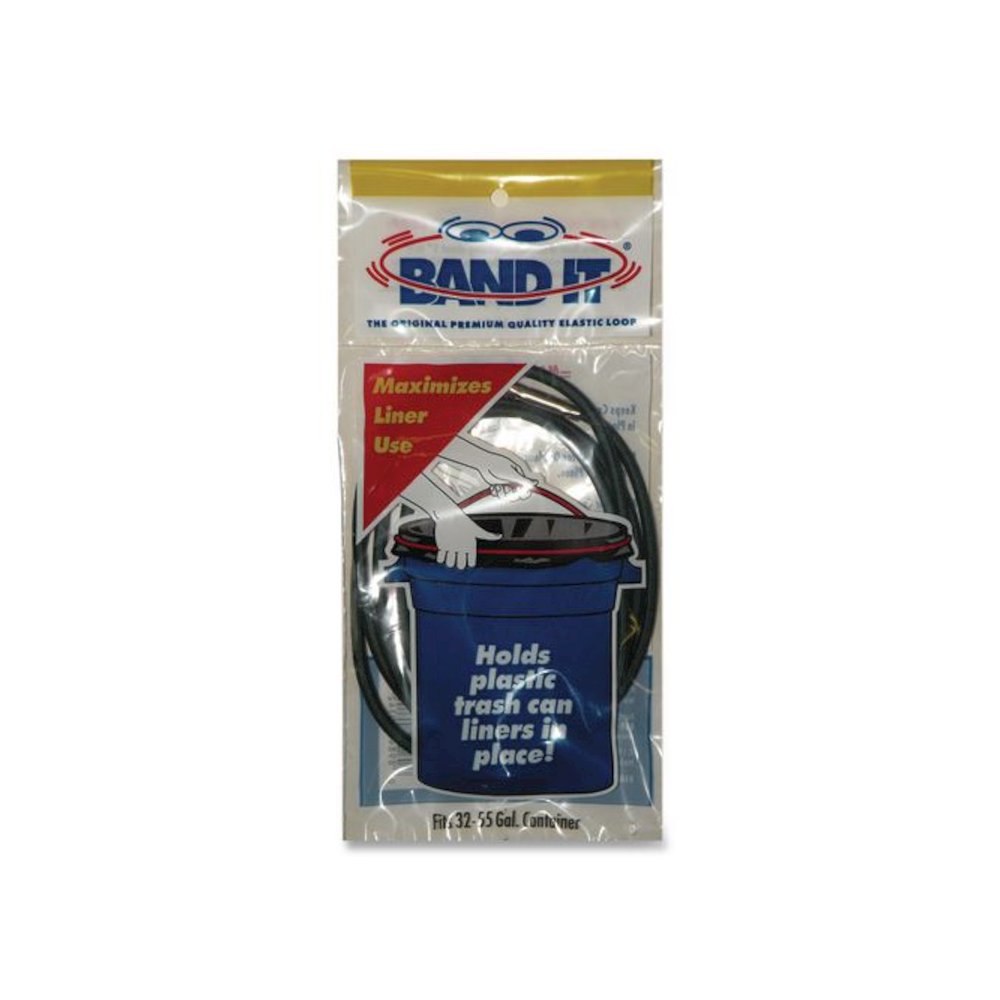Trash Can Loops, for 32 gal to 55 gal Cans, 0.25" x 25", Gray, 36/Carton. Picture 1