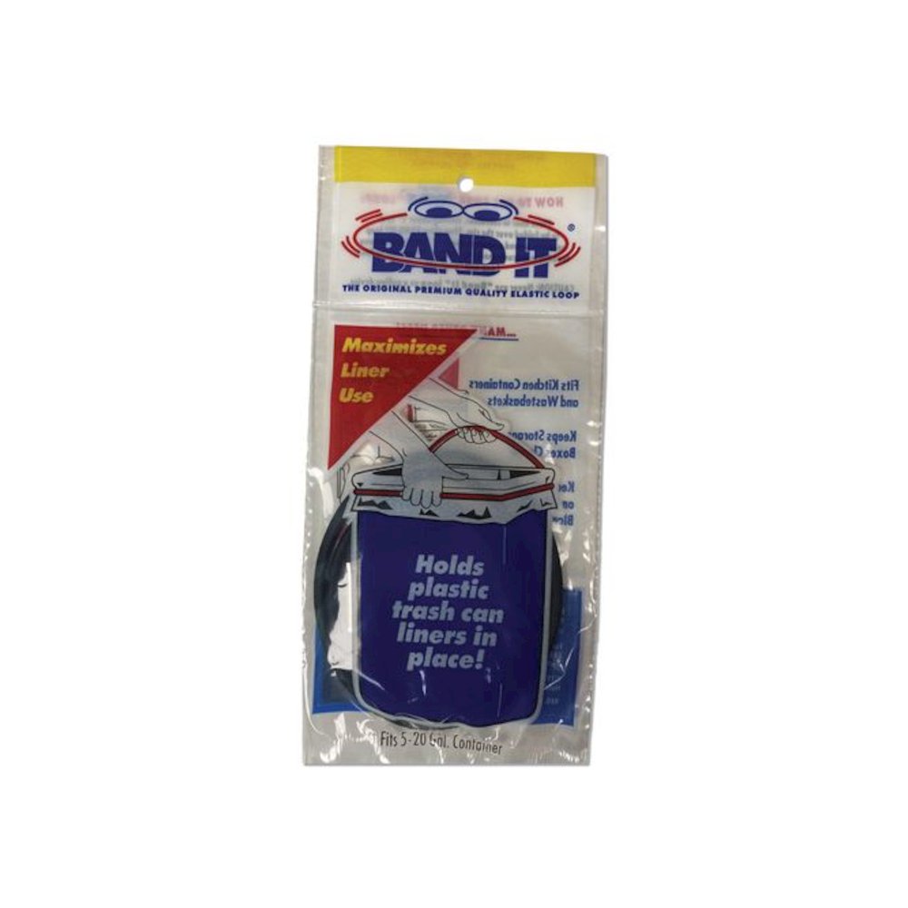 Trash Can Loops, for 5 gal to 20 gal Can, 0.25" x 16", Black, 36/Carton. Picture 1