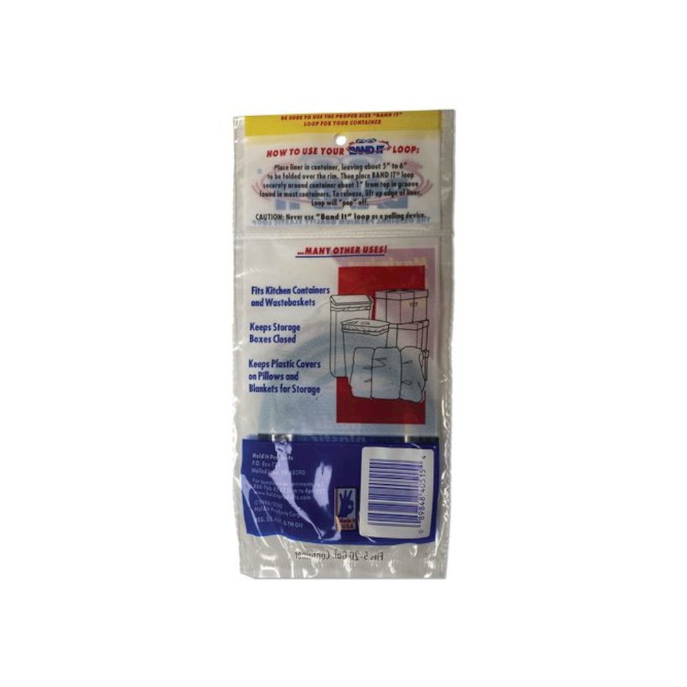 Trash Can Loops, for 5 gal to 20 gal Can, 0.25" x 16", Black, 36/Carton. Picture 2