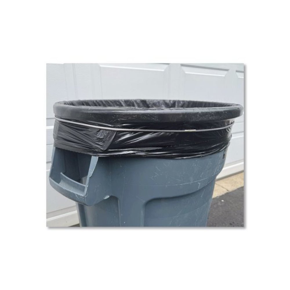 Trash Can Loops, for 32 gal to 55 gal Cans, 0.25" x 25", Gray, 36/Carton. Picture 4