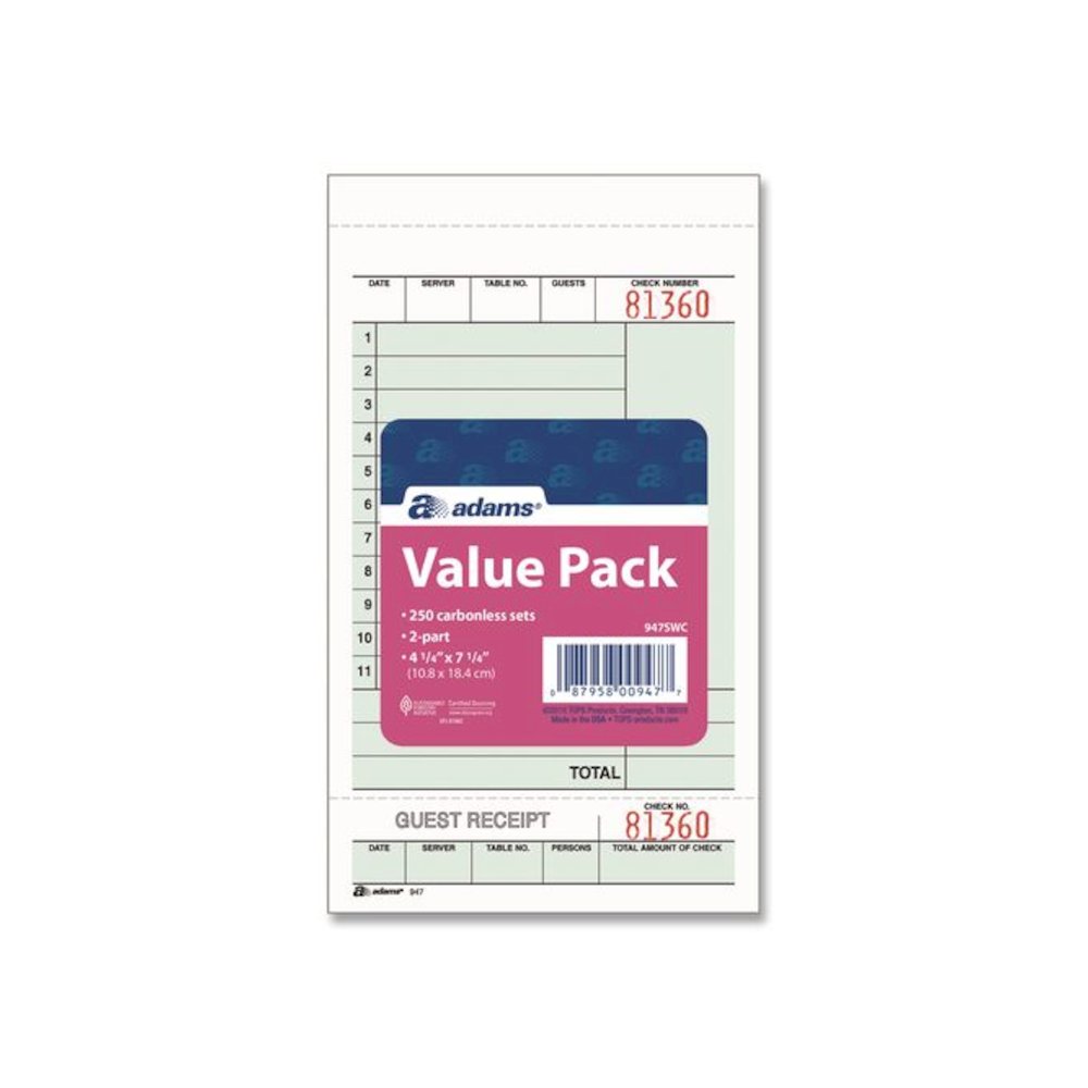 Multi-Part Guest Check Unit Sets, Two-Part Carbonless, 4.25 x 6.75, 250 Forms Total. Picture 4