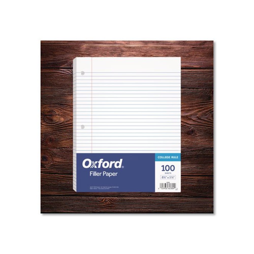 Filler Paper, 3-Hole, 5.5 x 8.5, Medium/College Rule, 100/Pack. Picture 3