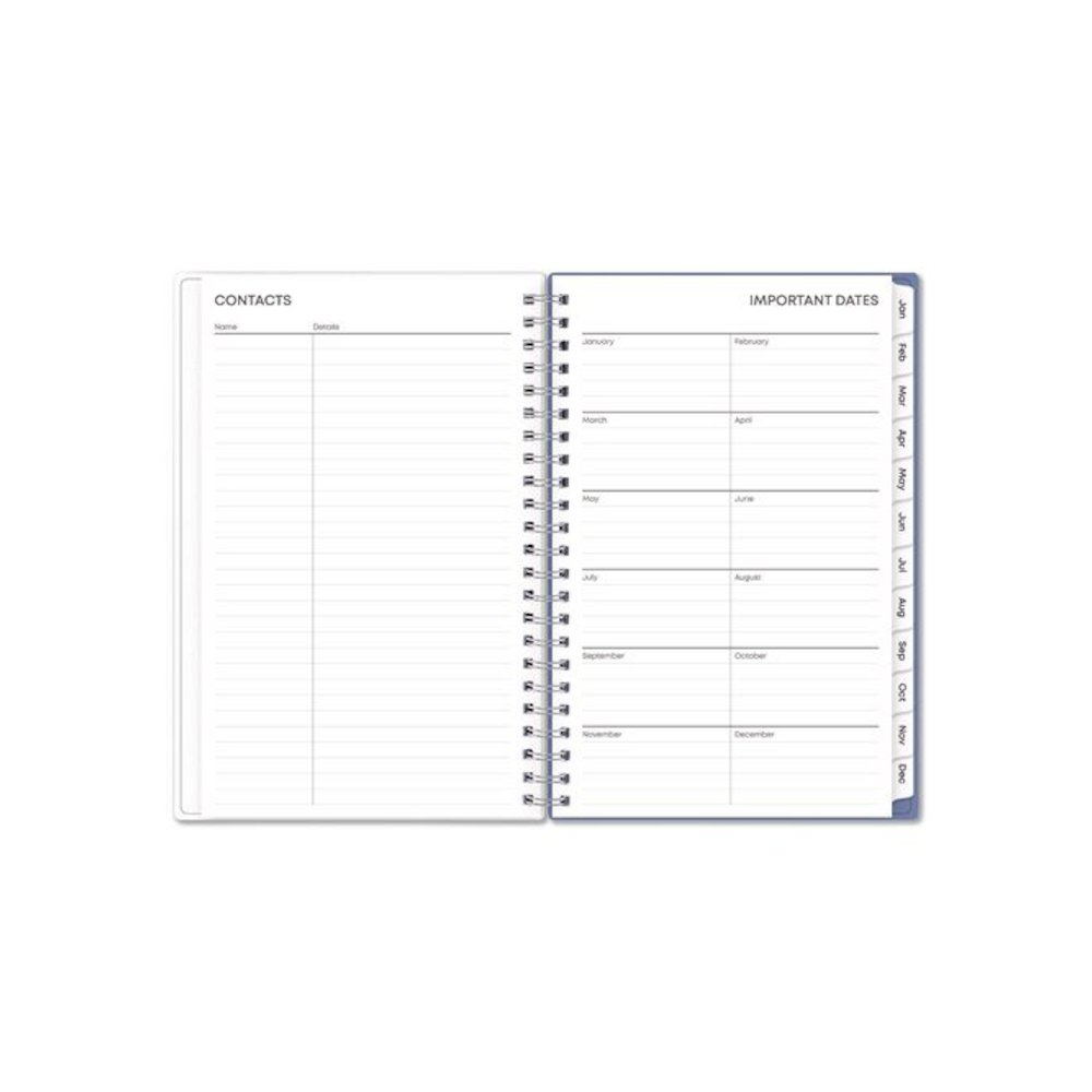 Lindley Weekly/Monthly Planner, Lindley Floral Artwork, 8 x 5, White/Blue/Green Cover, 12-Month (Jan to Dec): 2026. Picture 6