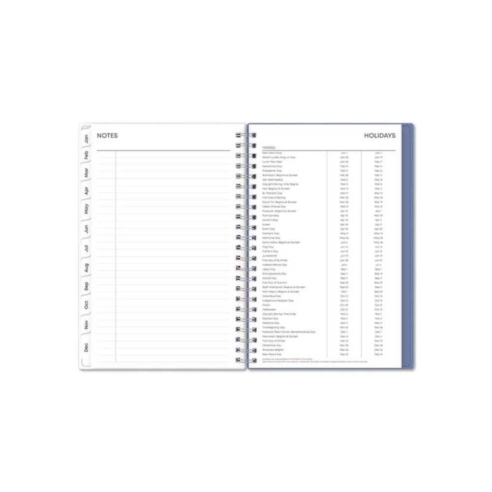 Lindley Weekly/Monthly Planner, Lindley Floral Artwork, 8 x 5, White/Blue/Green Cover, 12-Month (Jan to Dec): 2026. Picture 7