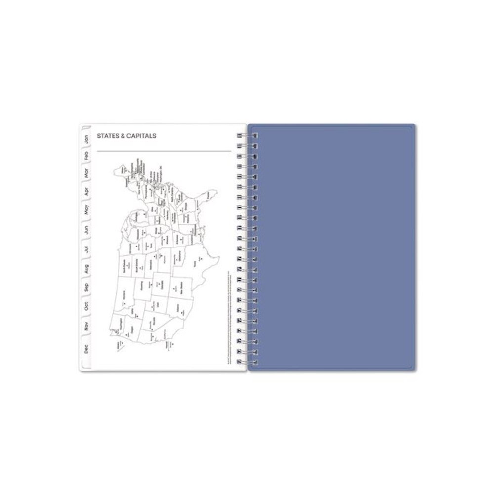 Lindley Weekly/Monthly Planner, Lindley Floral Artwork, 8 x 5, White/Blue/Green Cover, 12-Month (Jan to Dec): 2026. Picture 8