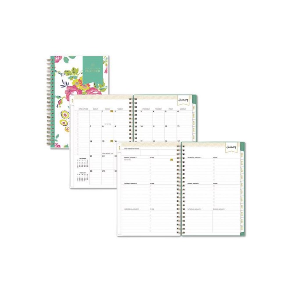 Day Designer Peyton Create-Your-Own Cover Weekly/Monthly Planner, Floral Artwork, 8 x 5, White, 12-Month (Jan-Dec): 2026. Picture 1