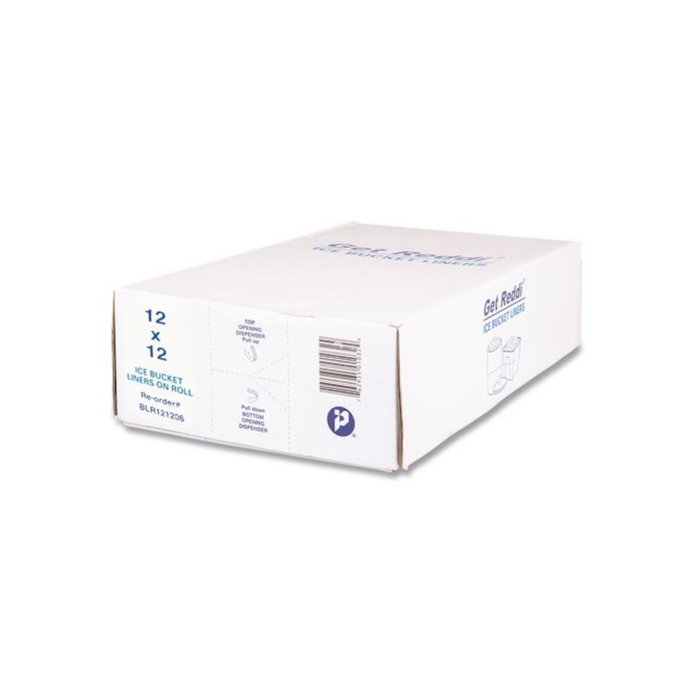 Ice Bucket Liner Bags, 96 oz, 12" x 12", Clear, 1,000/Carton. Picture 3
