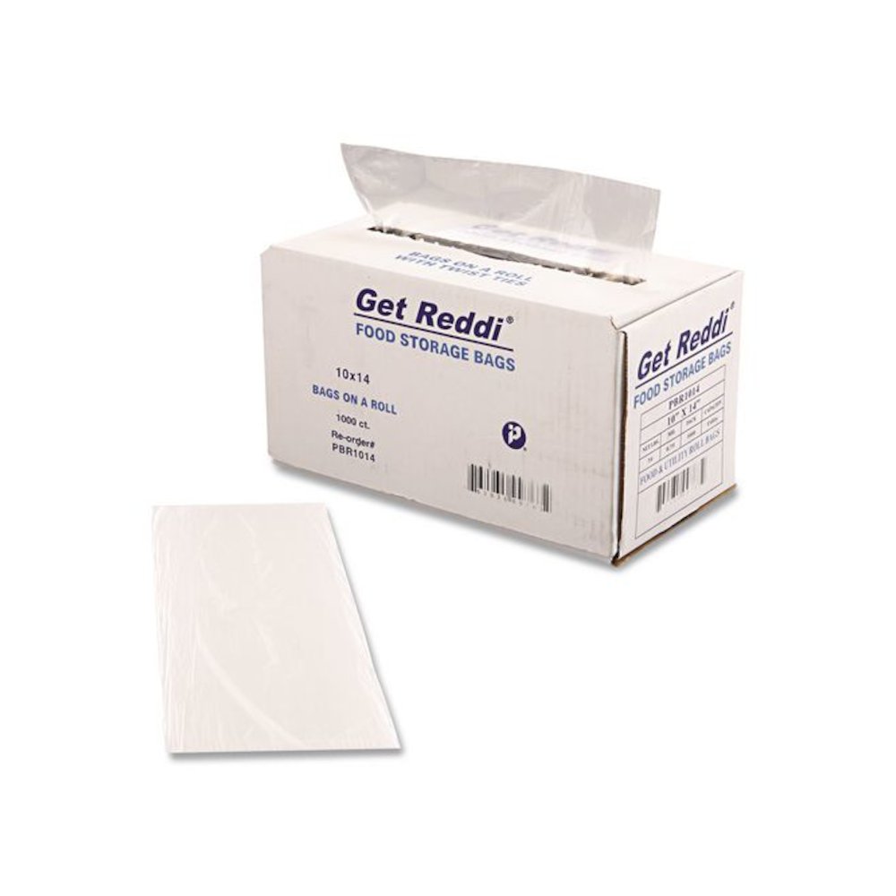 Food Bags, 10" x 14", Clear, 1,000/Carton. Picture 1