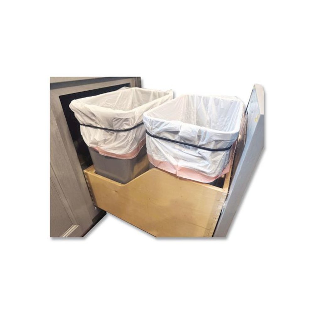 Trash Can Loops, for 5 gal to 20 gal Can, 0.25" x 16", Black, 36/Carton. Picture 5