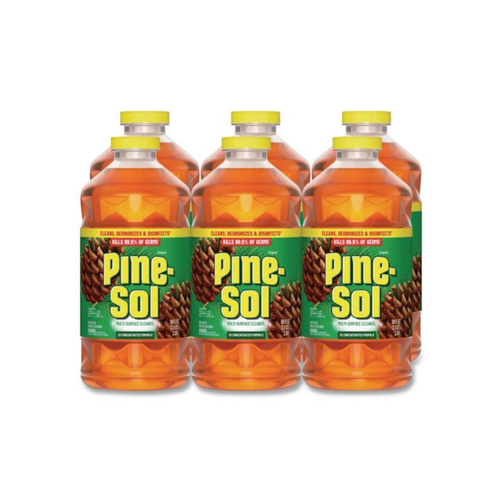 Multi-Surface Cleaner Disinfectant Concentrated, Pine Scent, 80 oz Bottle, 6/Carton. Picture 1