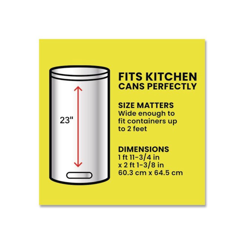 ForceFlex Tall Kitchen Drawstring Trash Bags, Drawstring, 13 gal, Fresh Clean Scent, 10.19 x 9.81, Gray, 110/Roll, 3/Carton. Picture 9