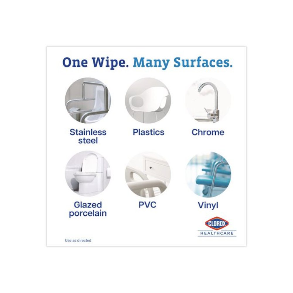VersaSure Cleaner Disinfectant Wipes, 1-Ply, 12 x 12, Fragranced, White, 110/Bucket. Picture 9
