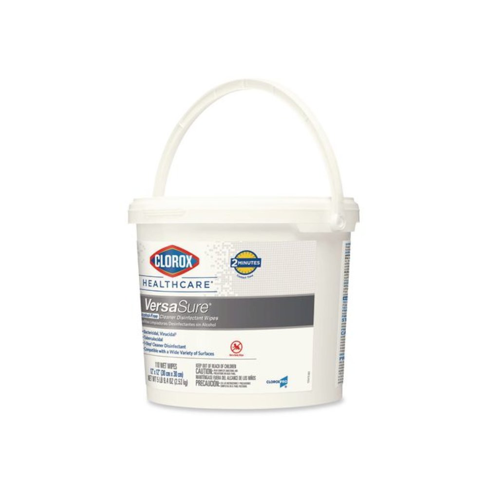 VersaSure Cleaner Disinfectant Wipes, 1-Ply, 12 x 12, Fragranced, White, 110/Bucket. Picture 3
