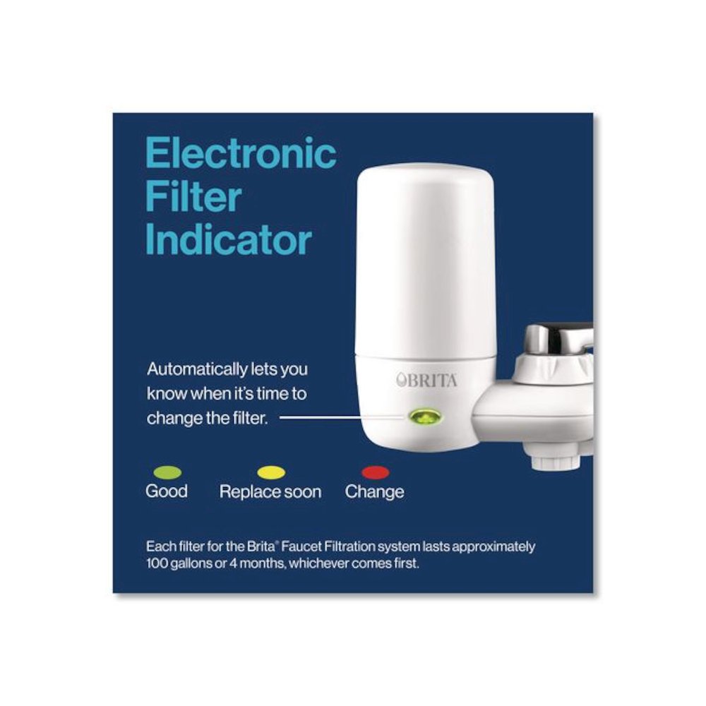 Water Faucet Mount Filtration System with 1 Elite Advanced Replacement Filter, White, 4/Carton. Picture 7