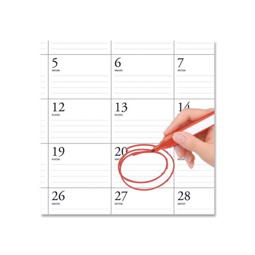 Executive Monthly Desk Pad Calendar, 24 x 19, White/Blue Sheets, Blue Corners, 12-Month (Jan to Dec): 2026. Picture 3