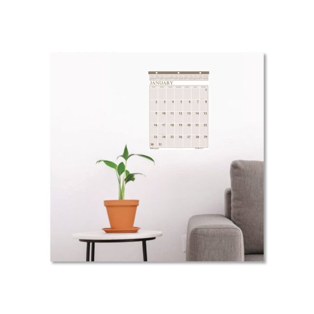 Large Print Recycled Monthly Wall Calendar, 20 x 26, Beige Sheets, 12-Month (Jan to Dec): 2026. Picture 2