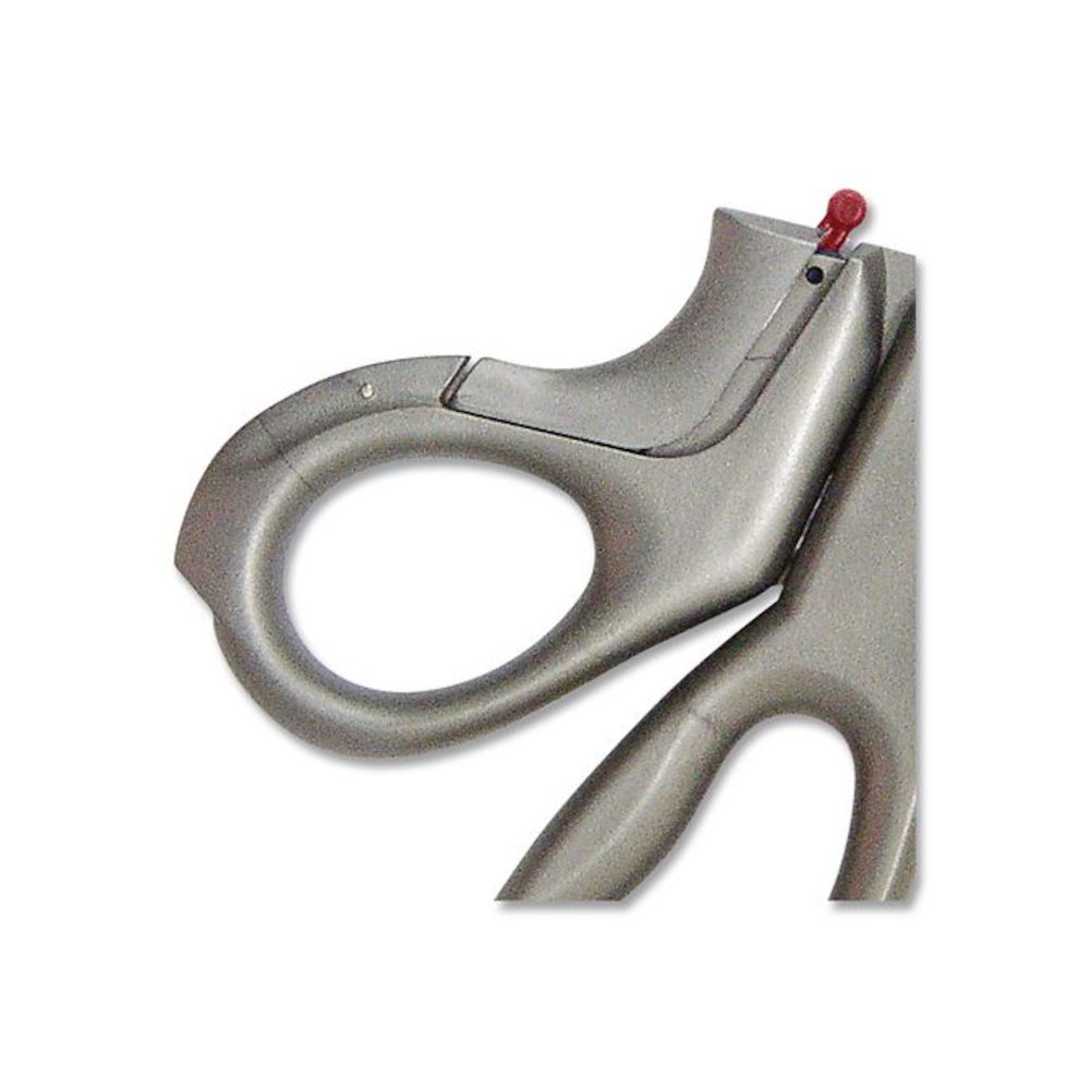 E-Z Open Box Opener Stainless Steel Shears, 8" Long, 3.25" Cut Length, Offset Gray Handle. Picture 3