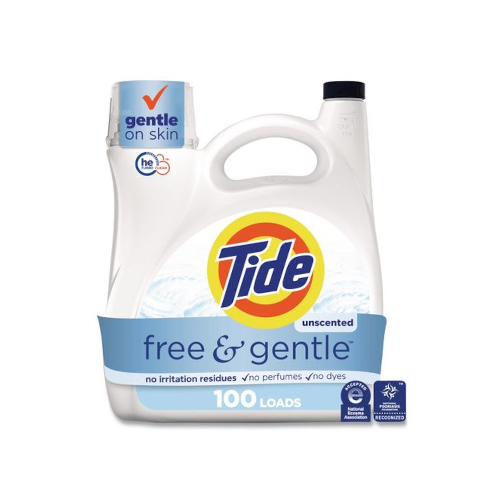 Free and Gentle Liquid Laundry Detergent, HE Compatible, 100 Loads, 132 oz Bottle, 4/Carton. Picture 4