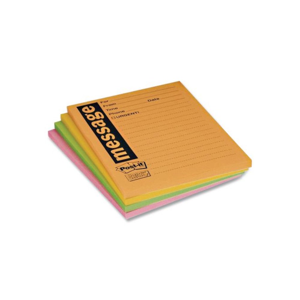 Self-Stick Message Pad, Note Ruled, 4" x 5", Energy Boost Collection Colors, 50 Sheets/Pad, 4 Pads/Pack. Picture 5