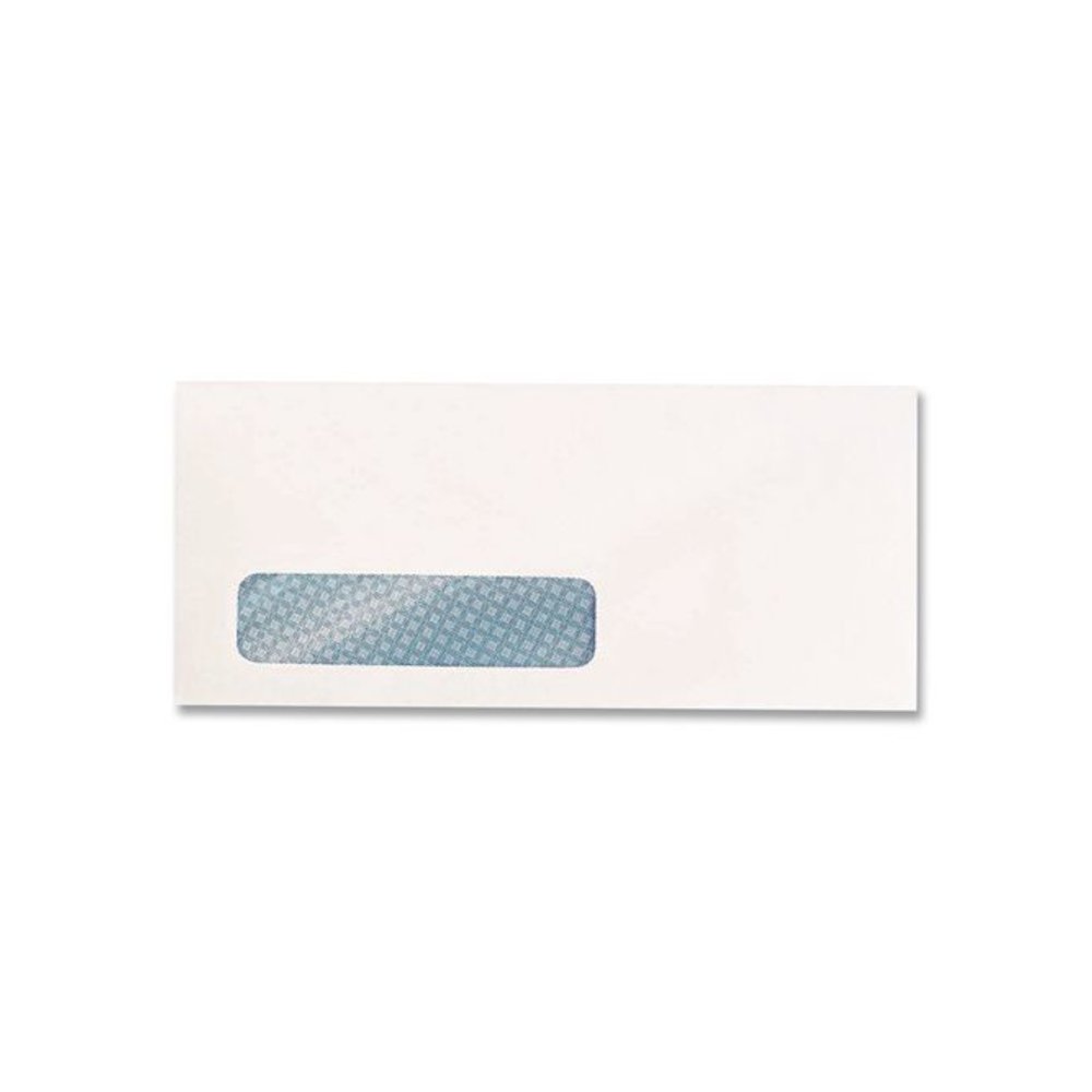 #10 Trade Size Security Tint Envelope, Commercial Flap, Gummed Closure, 4.13 x 9.5, White, 500/Box. Picture 4