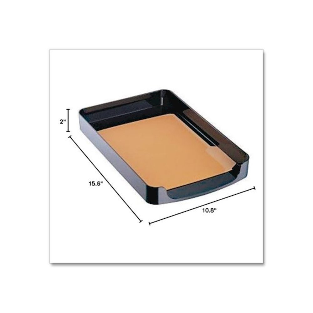 2200 Series Front-Loading Desk Tray, 1 Section, Legal Size Files, 10.25" x 15.38" x 2", Black. Picture 6