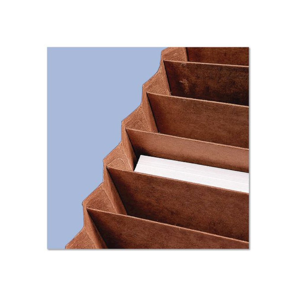 Kraft Indexed Expanding File, 31 Sections, Elastic Cord Closure, 1/15-Cut Tabs, Legal Size, Brown. Picture 5