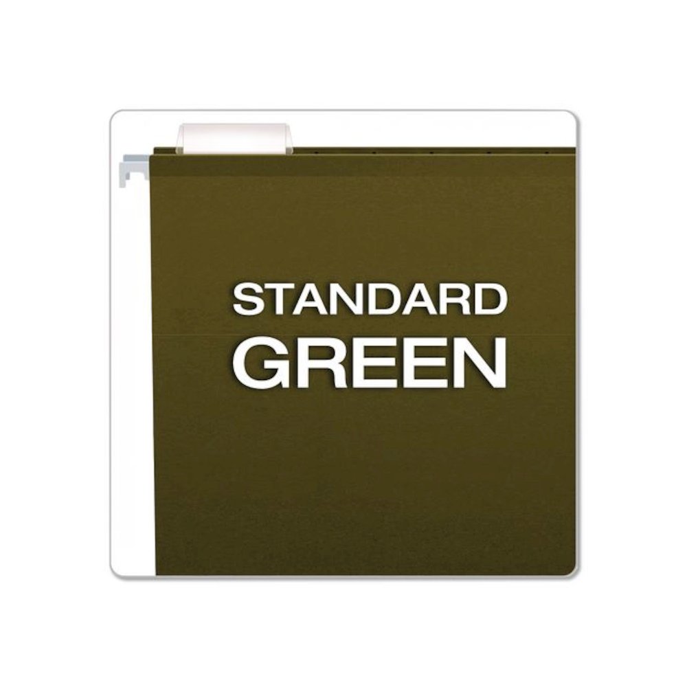 Earthwise by Pendaflex 100% Recycled Colored Hanging File Folders, Printable Inserts, Letter Size, 1/5-Cut Tabs, Green, 25/BX. Picture 3