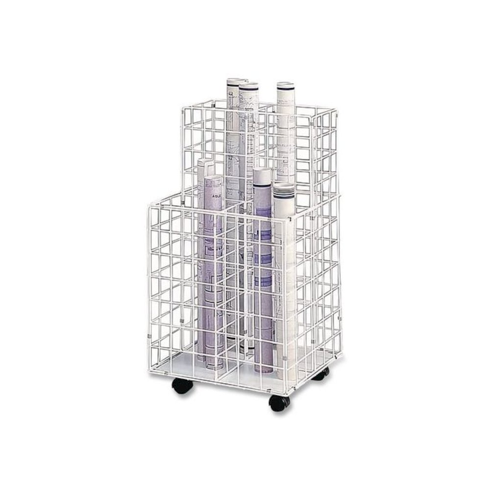 Wire Roll Files, 4 Compartments, 16.25w x 16.5d x 30.5h, White. Picture 3
