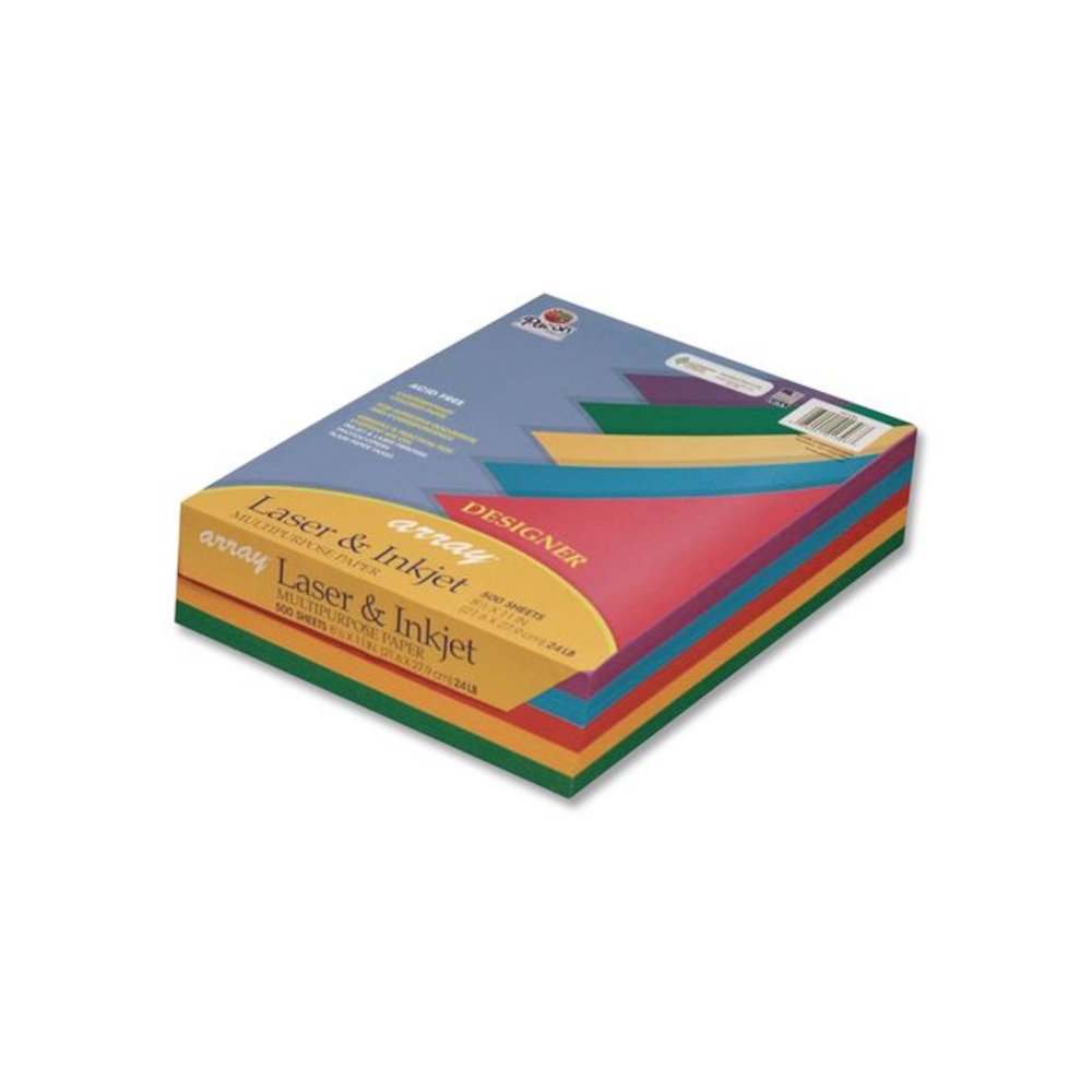 Array Colored Bond Paper, 24 lb Bond Weight, 8.5 x 11, Assorted Designer Colors, 500/Ream. Picture 3