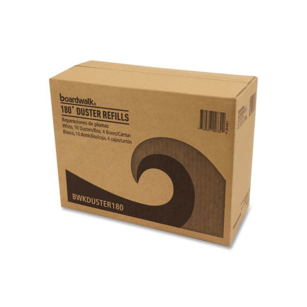 180 Duster Refills, Soft Fluffy Fibers, White, 10 Dusters/Box, 4 Boxes/Carton. Picture 3