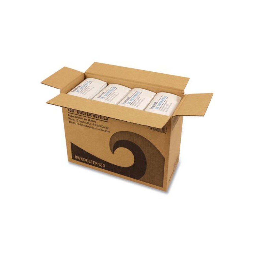 180 Duster Refills, Soft Fluffy Fibers, White, 10 Dusters/Box, 4 Boxes/Carton. Picture 4