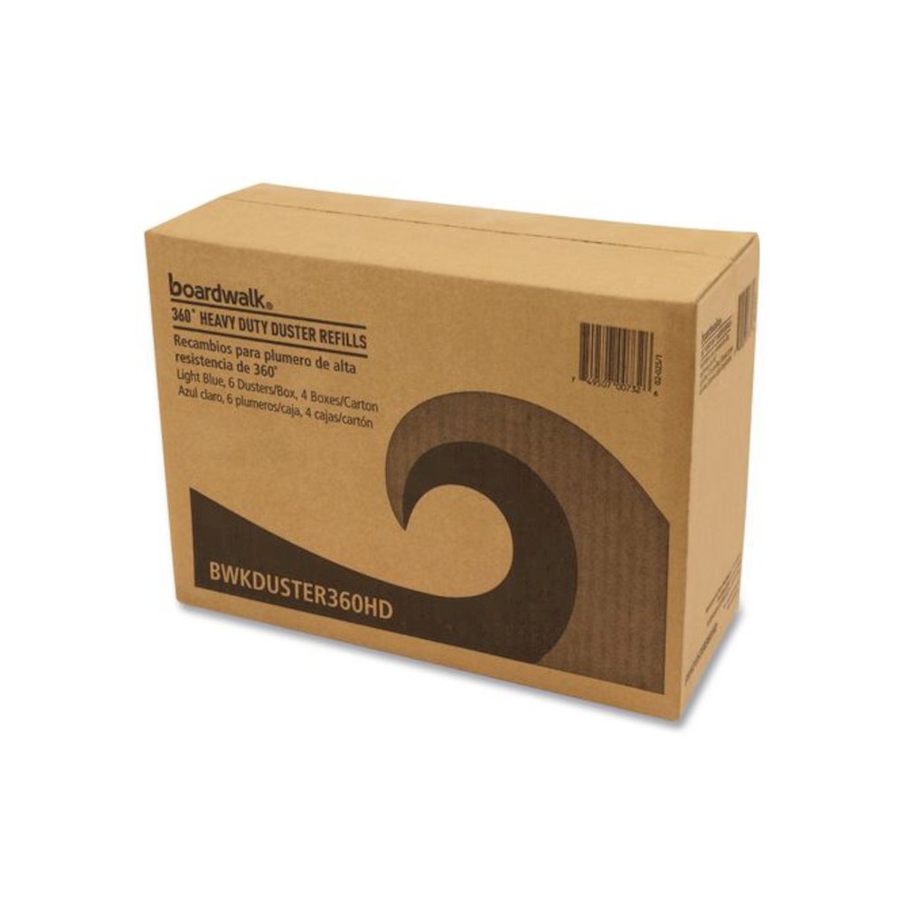 360 HD Duster Refills, Soft Fluffy Fibers, Light Blue, 6 Dusters/Box, 4 Boxes/Carton. Picture 3
