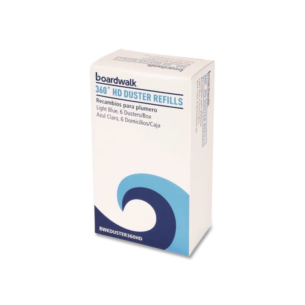 360 HD Duster Refills, Soft Fluffy Fibers, Light Blue, 6 Dusters/Box, 4 Boxes/Carton. Picture 6