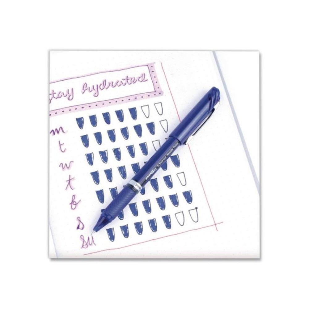 EnerGel NV Gel Pen, Stick, Fine 0.5 mm, Blue Ink, Blue Barrel, Dozen. Picture 3