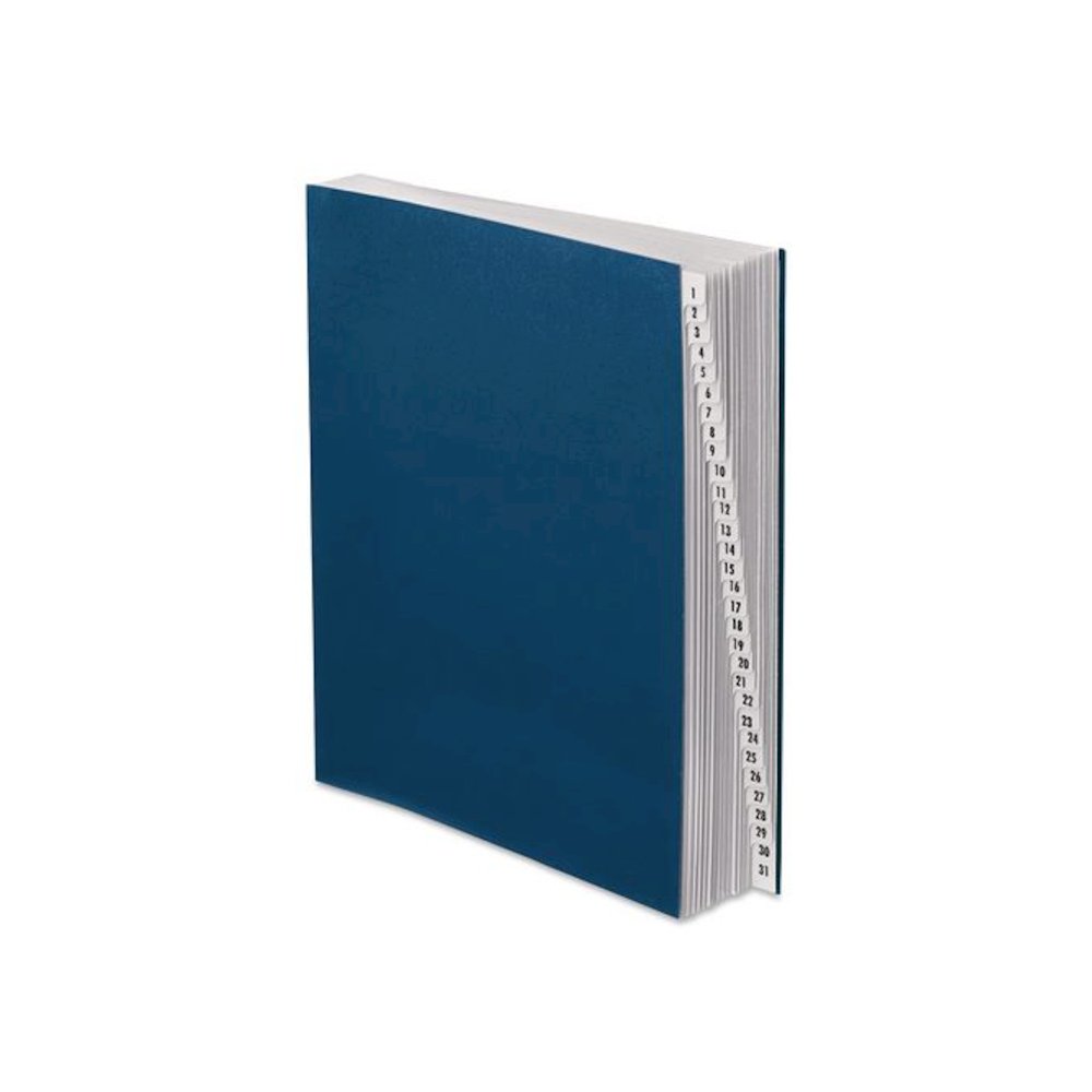 Expanding Desk File, 31 Dividers, Date Index, Letter Size, Dark Blue Cover. Picture 3