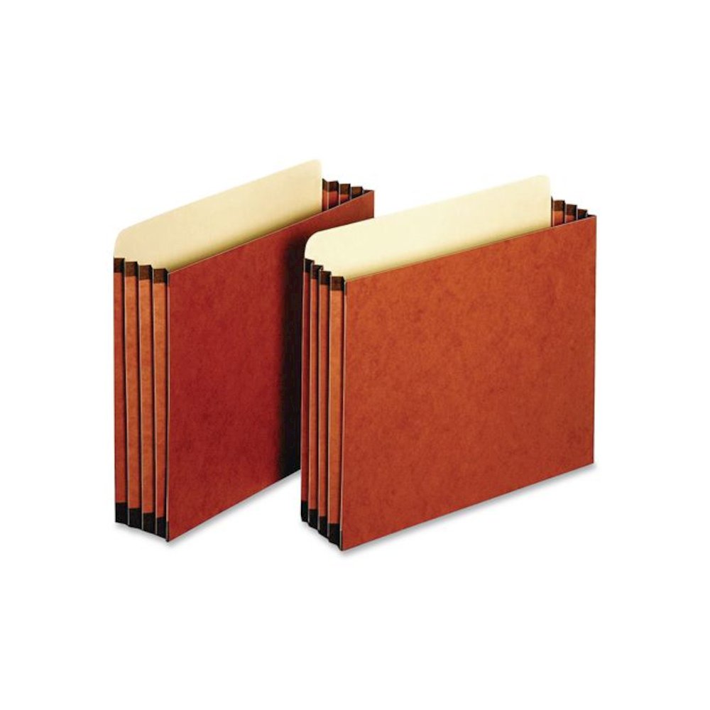 File Cabinet Pockets, 3.5" Expansion, Letter Size, Redrope, 10/Box. Picture 3