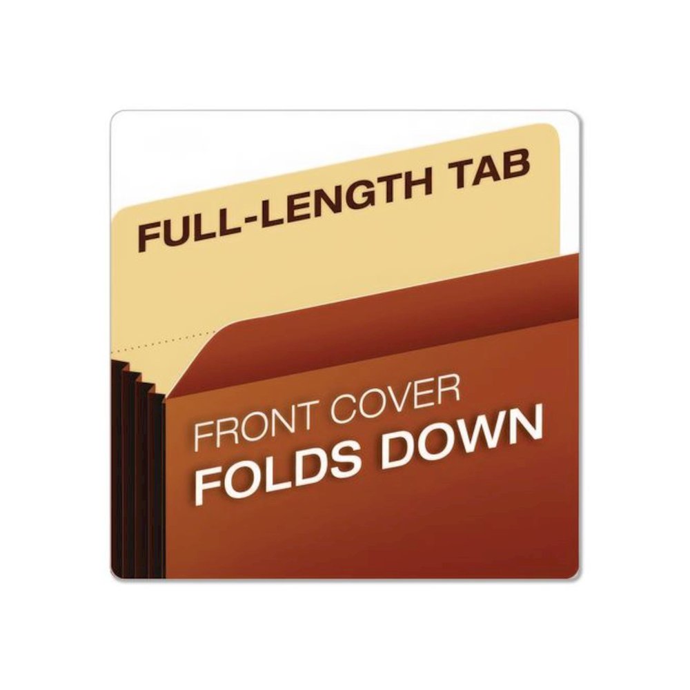 File Cabinet Pockets, 3.5" Expansion, Legal Size, Redrope, 10/Box. Picture 4