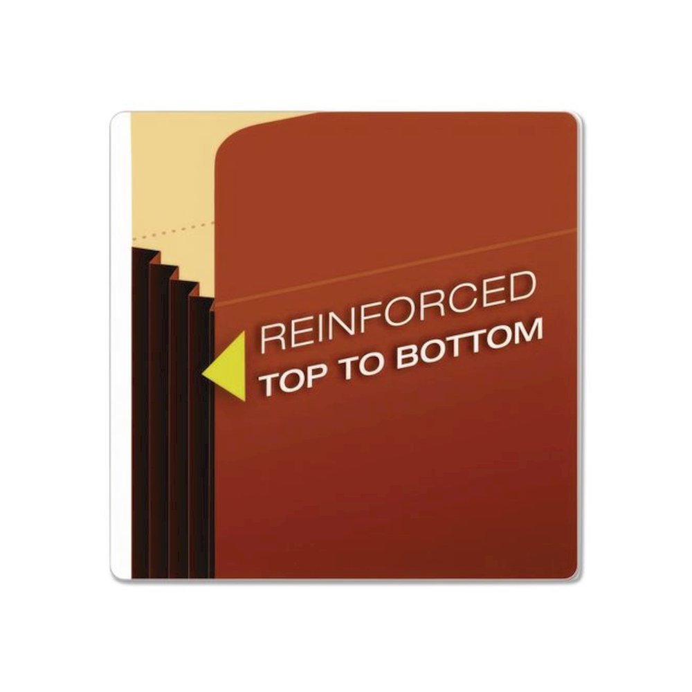 File Cabinet Pockets, 3.5" Expansion, Legal Size, Redrope, 10/Box. Picture 5