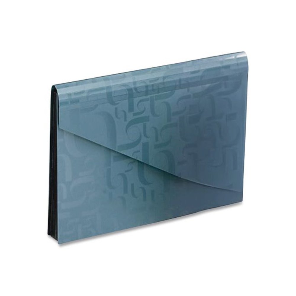Expanding Poly Files, 3.5" Expansion, 7 Sections, Hook/Loop Closure, 1/6-Cut Tabs, Letter Size, Blue. Picture 4