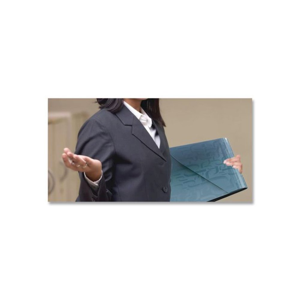 Expanding Poly Files, 3.5" Expansion, 7 Sections, Hook/Loop Closure, 1/6-Cut Tabs, Letter Size, Blue. Picture 2