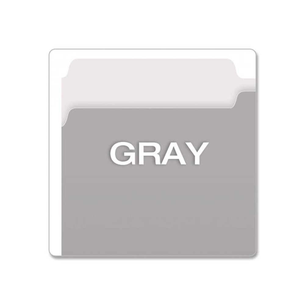 Interior File Folders, 1/3-Cut Tabs: Assorted, Legal Size, Gray, 100/Box. Picture 2