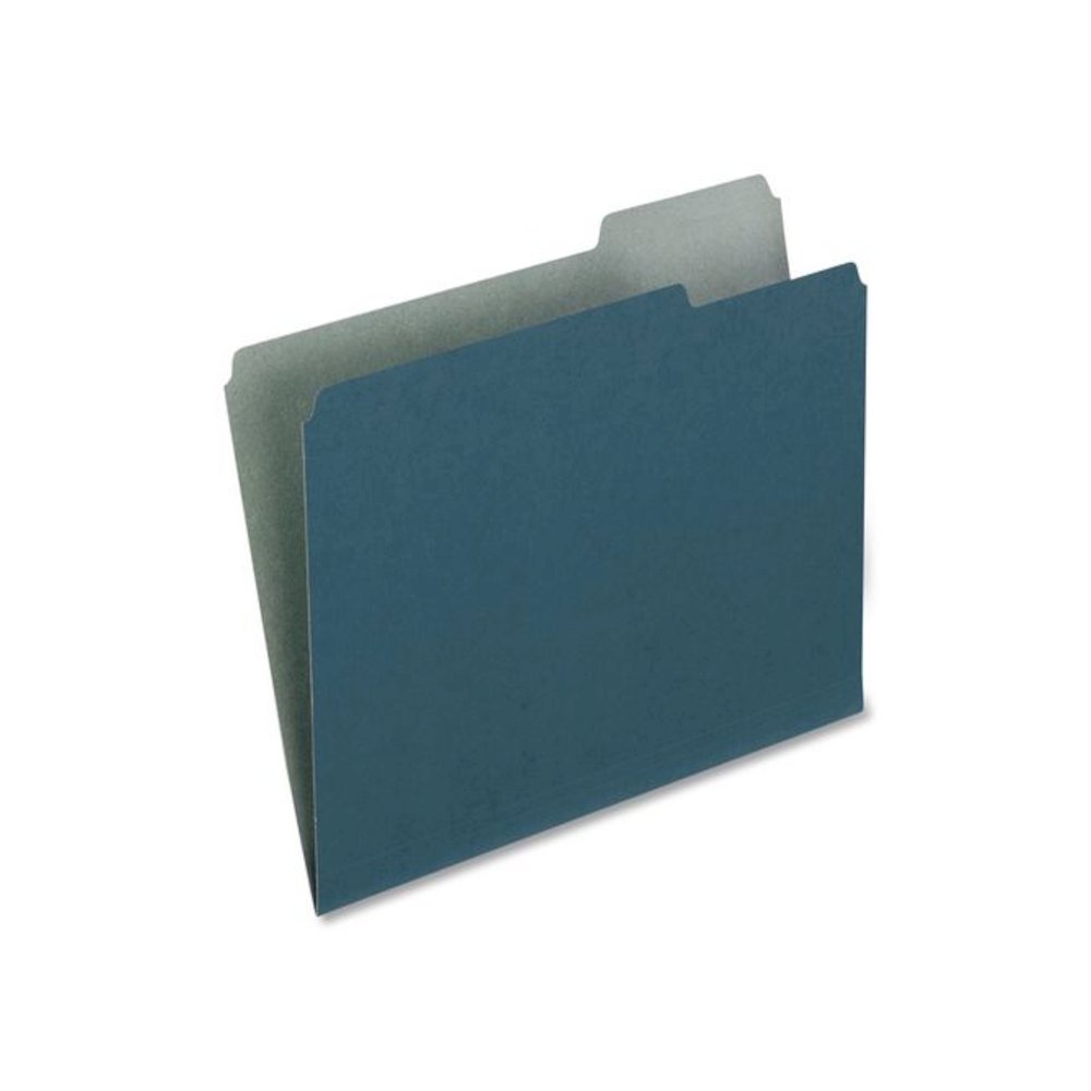 Earthwise by Pendaflex 100% Recycled Colored File Folders, 1/3-Cut Tabs: Assorted, Letter Size, 0.5" Expansion, Blue, 100/Box. Picture 4