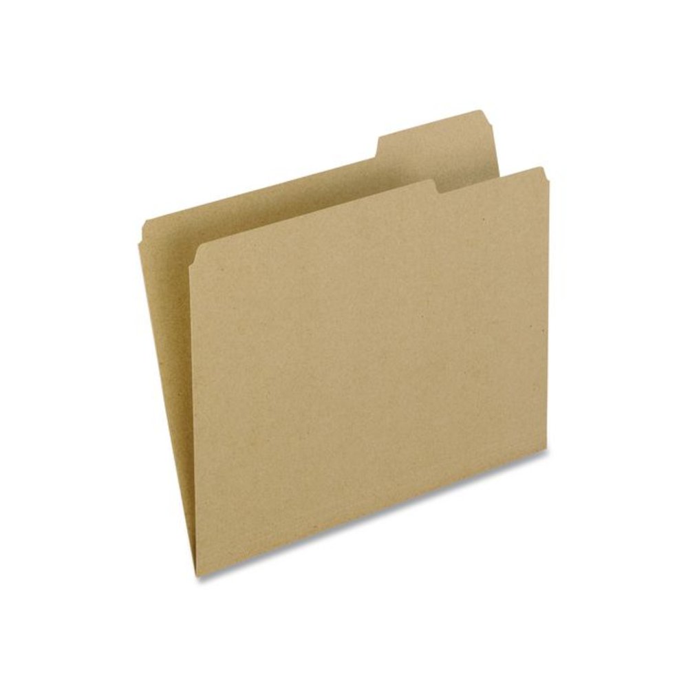 Earthwise by Pendaflex 100% Recycled Colored File Folders, 1/3-Cut Tabs: Assorted, Letter, 0.5" Expansion, Brown, 100/Box. Picture 4