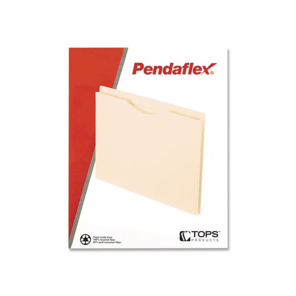Manila Reinforced File Jackets, 2-Ply Straight Tab, Letter-Size, Manila, 50/Box. Picture 4